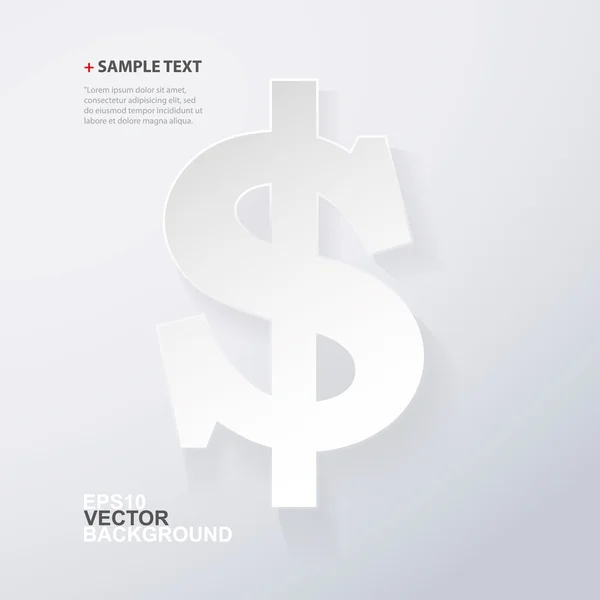 Dollar signe Papercut Design — Image vectorielle