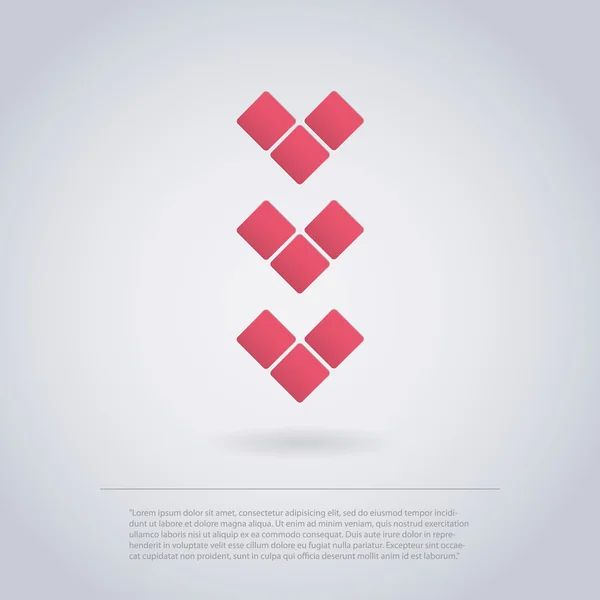 Design de ícone feito de quadrados para infográficos - Seta — Vetor de Stock