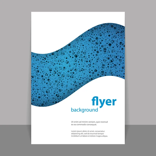 Flyer oder Cover-Design mit blau entsteinten abstrakten Mustern — Stockvektor