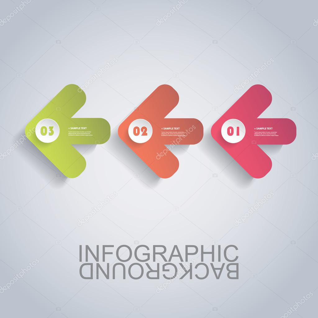 Modern Business Infographic Template - Abstract Arrow Shapes