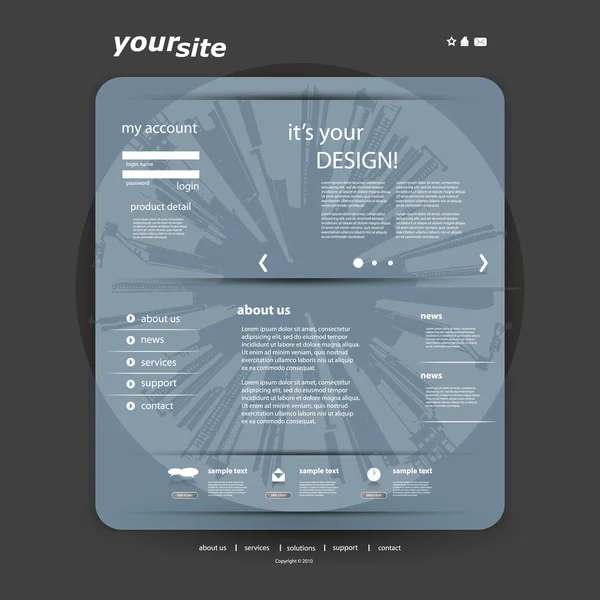 Website-Vorlage — Stockvektor