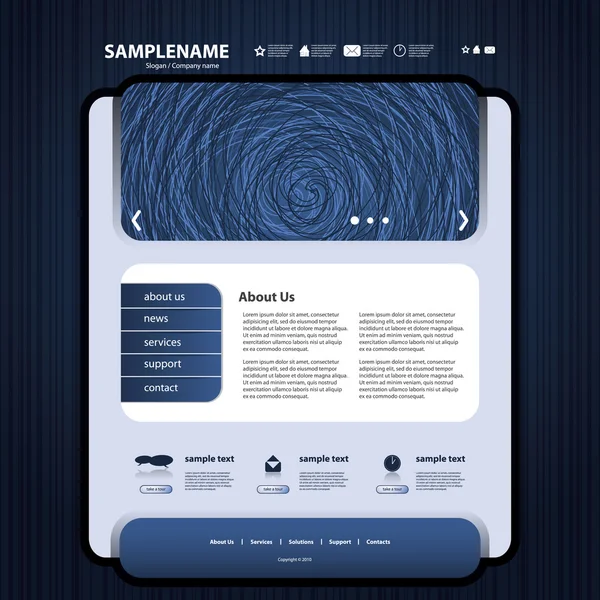 Mall för webbplats — Stock vektor
