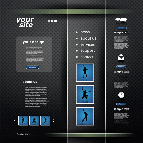 ウェブサイトテンプレート — ストックベクタ