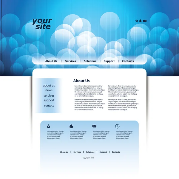 ウェブサイトテンプレート — ストックベクタ