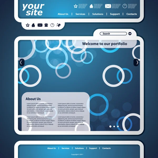 ウェブサイトテンプレート — ストックベクタ