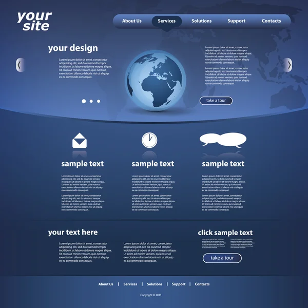 ウェブサイトテンプレート — ストックベクタ