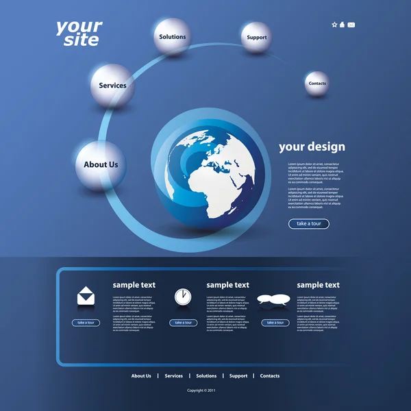 Szablon strony internetowej — Wektor stockowy