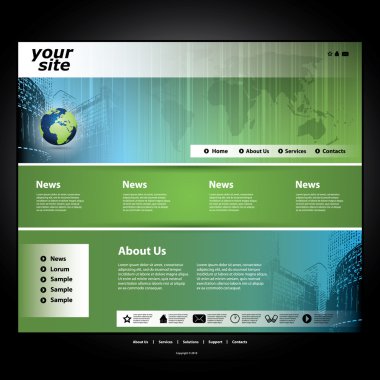 Web sitesi şablonu vektör