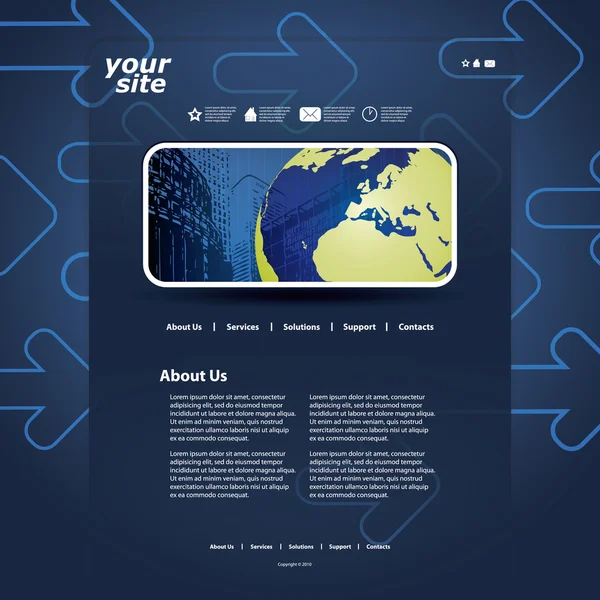 ウェブサイトテンプレート — ストックベクタ