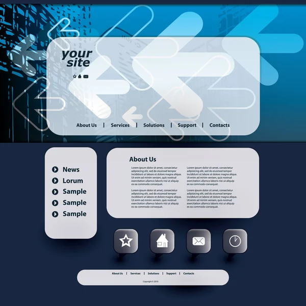 ウェブサイトテンプレート — ストックベクタ