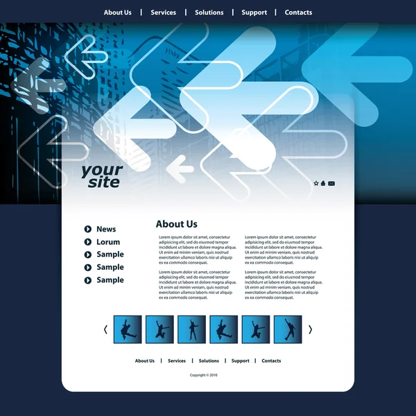 Abstrato negócio web site design modelo vetor — Vetor de Stock