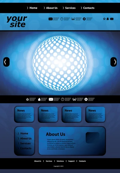 ウェブサイトテンプレート — ストックベクタ