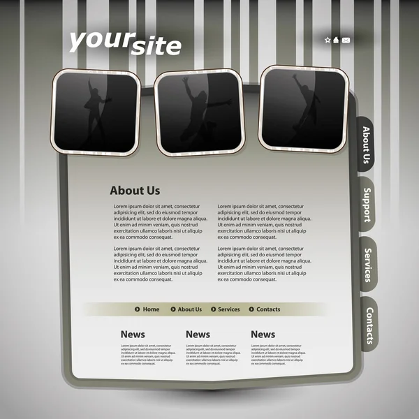 Modello di design del sito Web — Vettoriale Stock