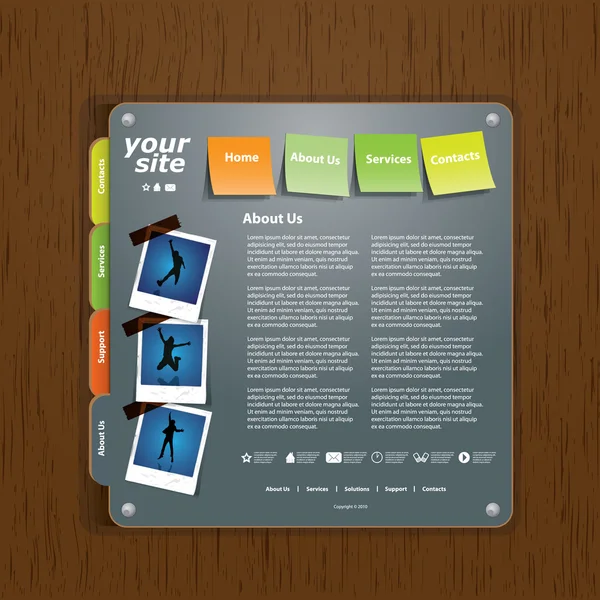 ウェブサイトテンプレート — ストックベクタ