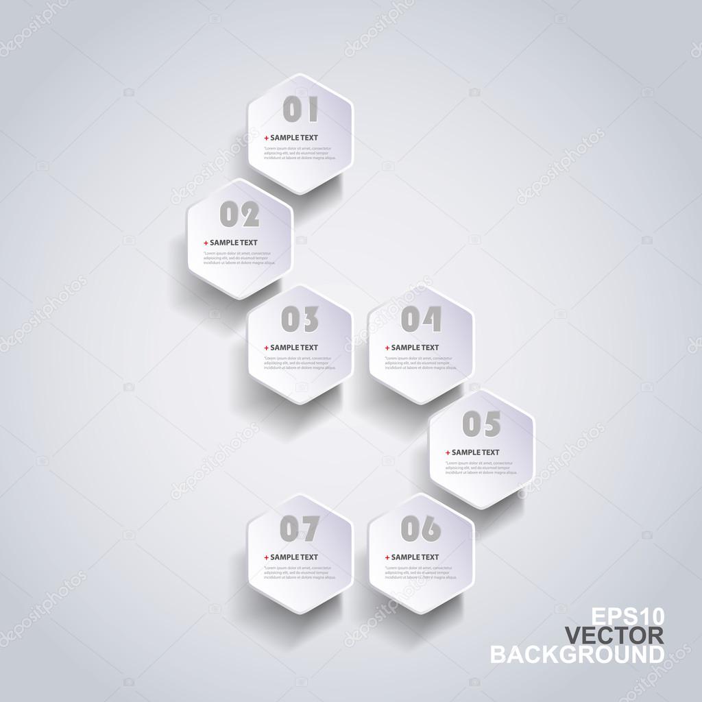 Paper Cut Infographic Design - Rounded Hexagons