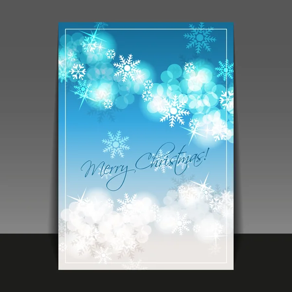 Folleto de Navidad o plantilla de diseño de portada — Vector de stock