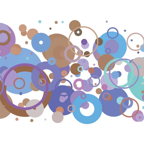 Fond abstrait coloré avec des points, anneaux, bulles — Image vectorielle