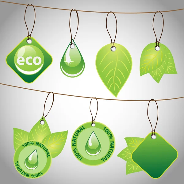 Tags de vendas Eco Cardboard — Vetor de Stock