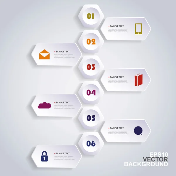 Infographic concept - stroomschema ontwerp - tijdlijn — Stockvector