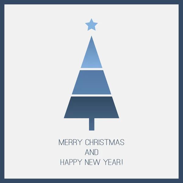 Blue Christmas Card Template — Stock Vector