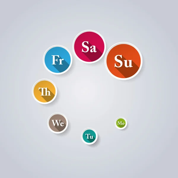 Hafta sonu geliyor - tasarım konsepti düz simgeler tarz — Stok Vektör