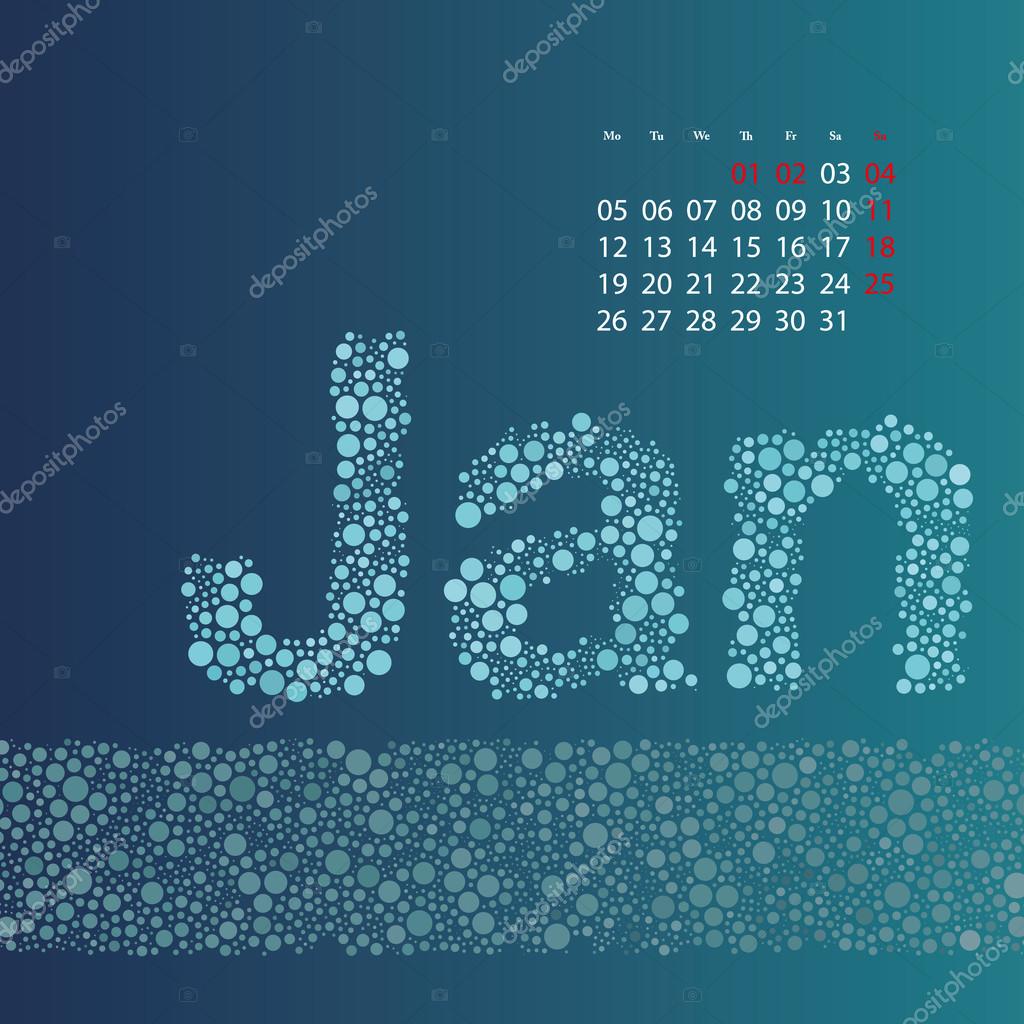 abstract dotted monthly calendar design template in seasonal colors seasonal calendar 2015