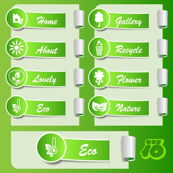 Eco-stickers — Stockvector