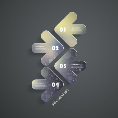 Modern iş Infographic şablonu - ok şekilleri