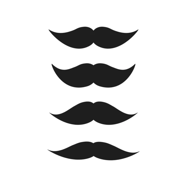 Design della collezione Hipster Mustache — Vettoriale Stock