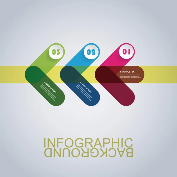 Moderne Geschäftsinformationsgrafik-Vorlage - abstrakte Pfeilformen — Stockvektor