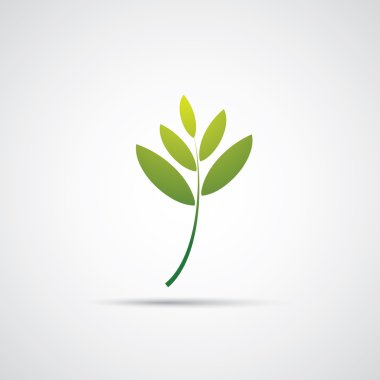 Yaprakları - Eco simgesini veya Logo tasarımı