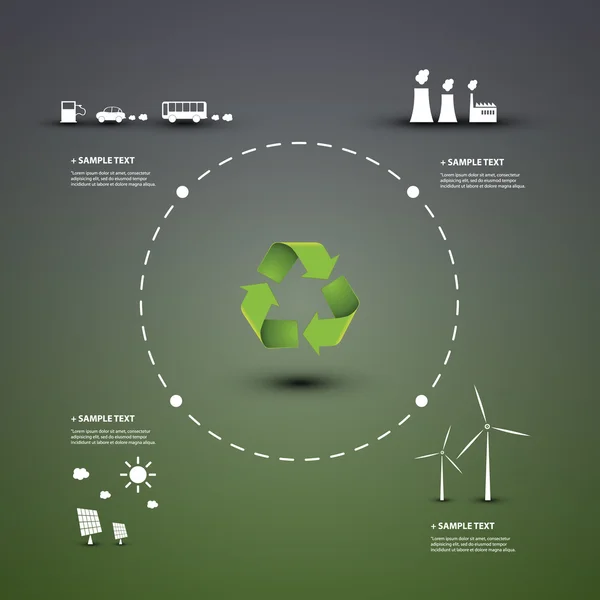 Öko-Infografik-Design-Vorlage — Stockvektor