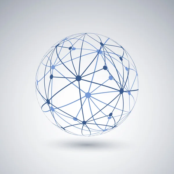 Netwerken - globe ontwerp — Stockvector