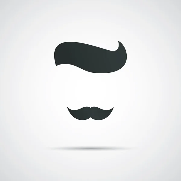 Hipster cara icono — Vector de stock