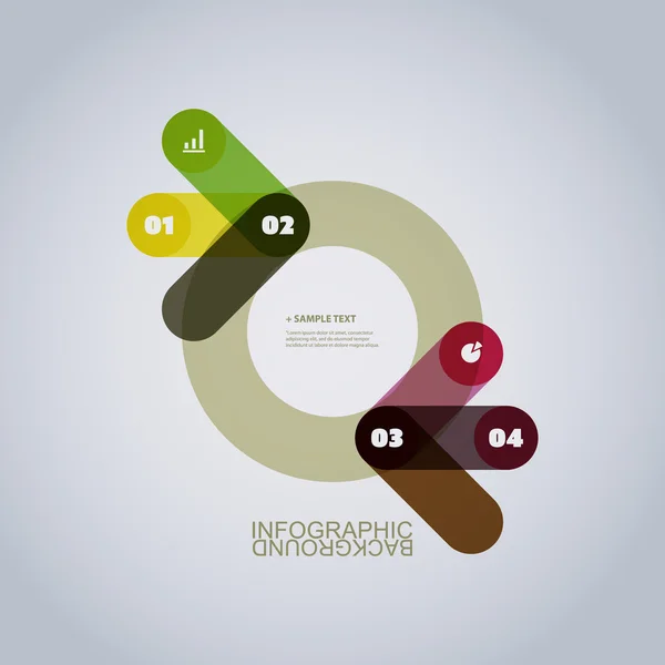 Moderne Geschäftsinformationsgrafik-Vorlage - abstrakte Pfeilformen — Stockvektor