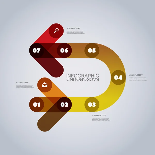 Modelo de Infográfico de Negócios Moderno - Formas de seta abstratas —  Vetores de Stock