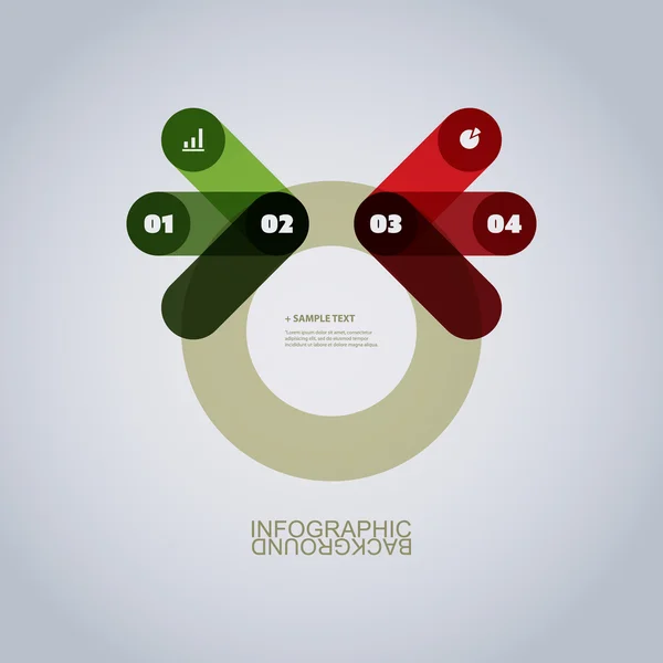 Moderne Geschäftsinformationsgrafik-Vorlage - abstrakte Pfeilformen — Stockvektor