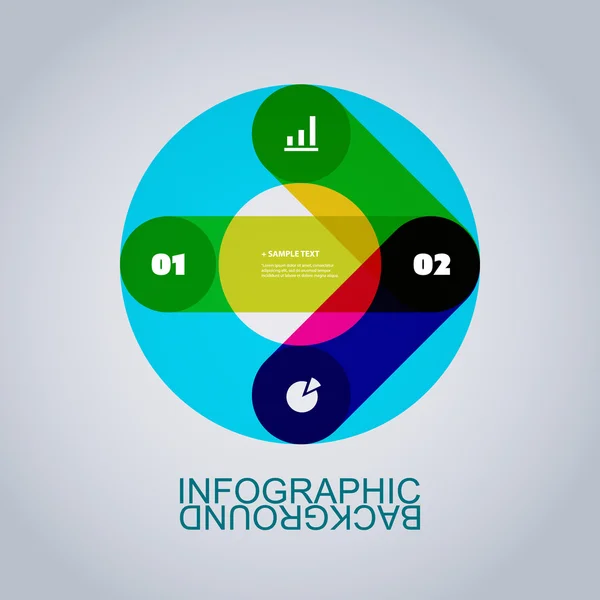 Moderne Geschäftsinformationsgrafik-Vorlage - abstrakte Pfeilformen — Stockvektor