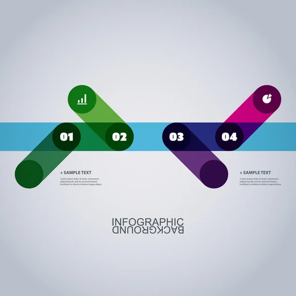Nowoczesny biznes Infographic szablon - streszczenie strzałka kształty — Wektor stockowy