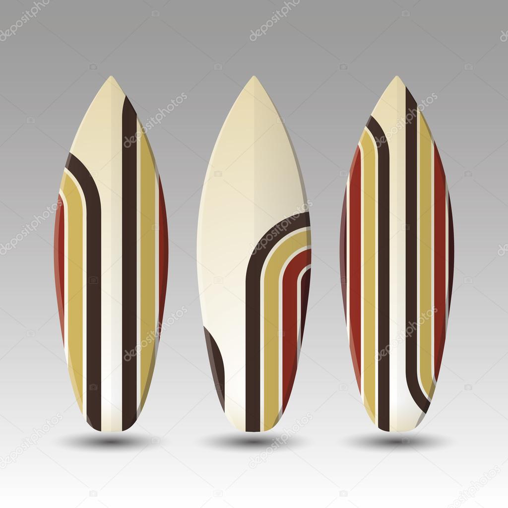 Vector Surfboards Design - Striped Pattern