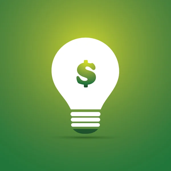 Green Eco Energy Concept Icon - Save Money with Green Energy — Stock Vector