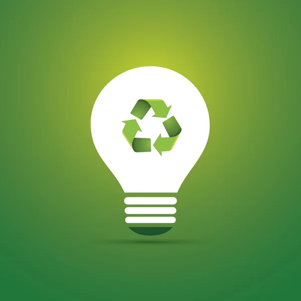 Conceito Verde Eco Energia Ícone - Reciclagem — Vetor de Stock