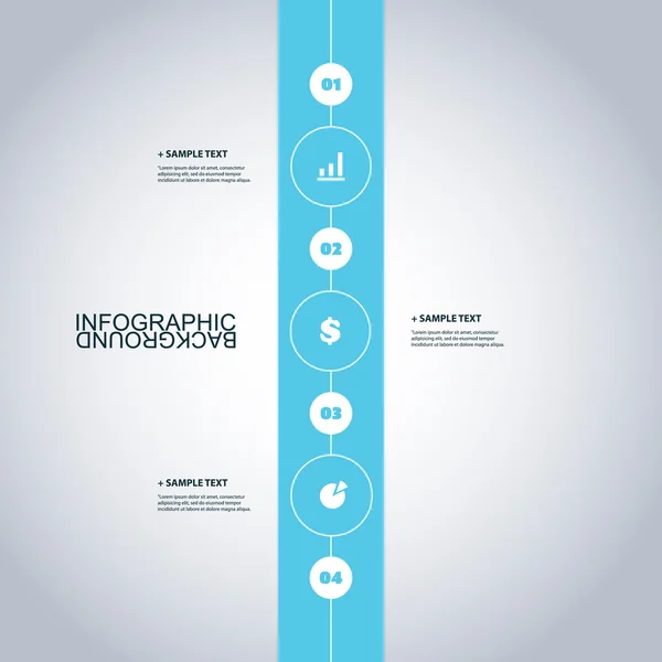 최소한의 타임 라인 디자인-Infographic 요소 아이콘 — 스톡 벡터