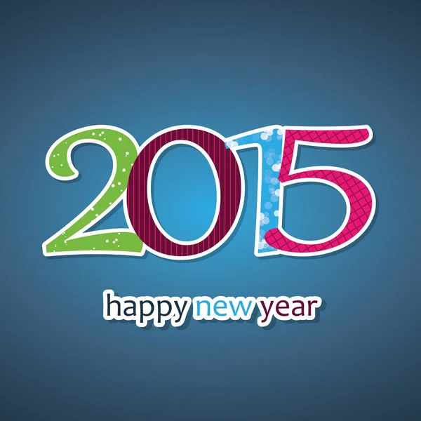 New Year Card - 2015 — Stock Vector