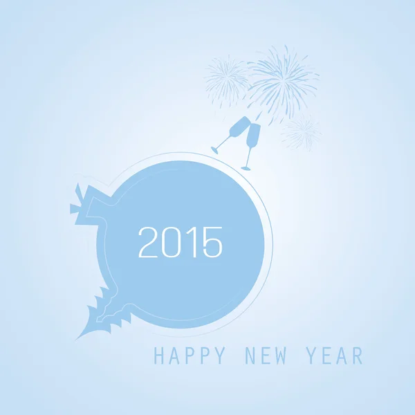 Tarjeta de Año Nuevo - 2015 — Vector de stock