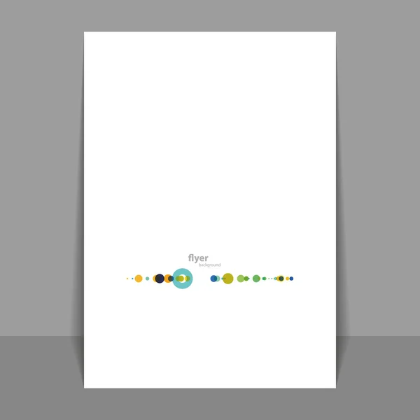 Folheto ou design de capa com pontos coloridos, anéis, bolhas — Vetor de Stock