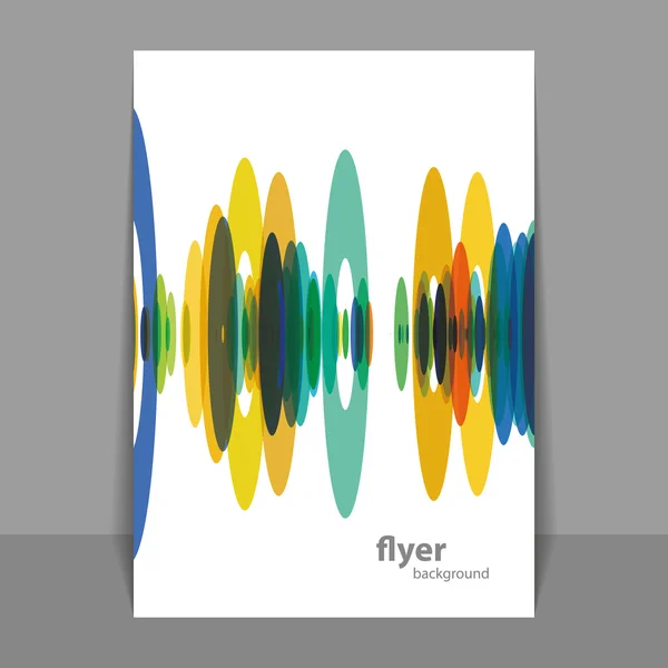 Flyer of dekking ontwerp met kleurrijke abstracte patroon — Stockvector