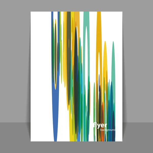 Folheto ou capa Design com padrão abstrato colorido — Vetor de Stock