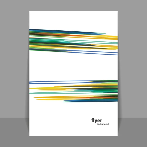 Folheto ou capa Design com padrão abstrato colorido —  Vetores de Stock