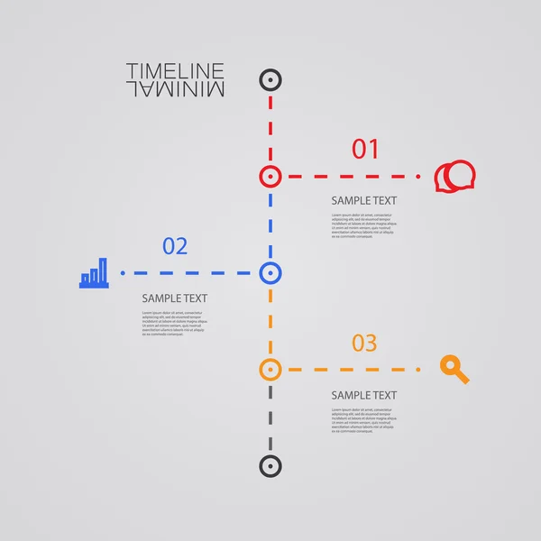 Linha do tempo do infográfico vetorial - Modelo de projeto de relatório — Vetor de Stock